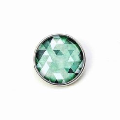 Druckknopf Chunk – Motiv Mosaik Kaleidoskop grün – 10 & 16 mm