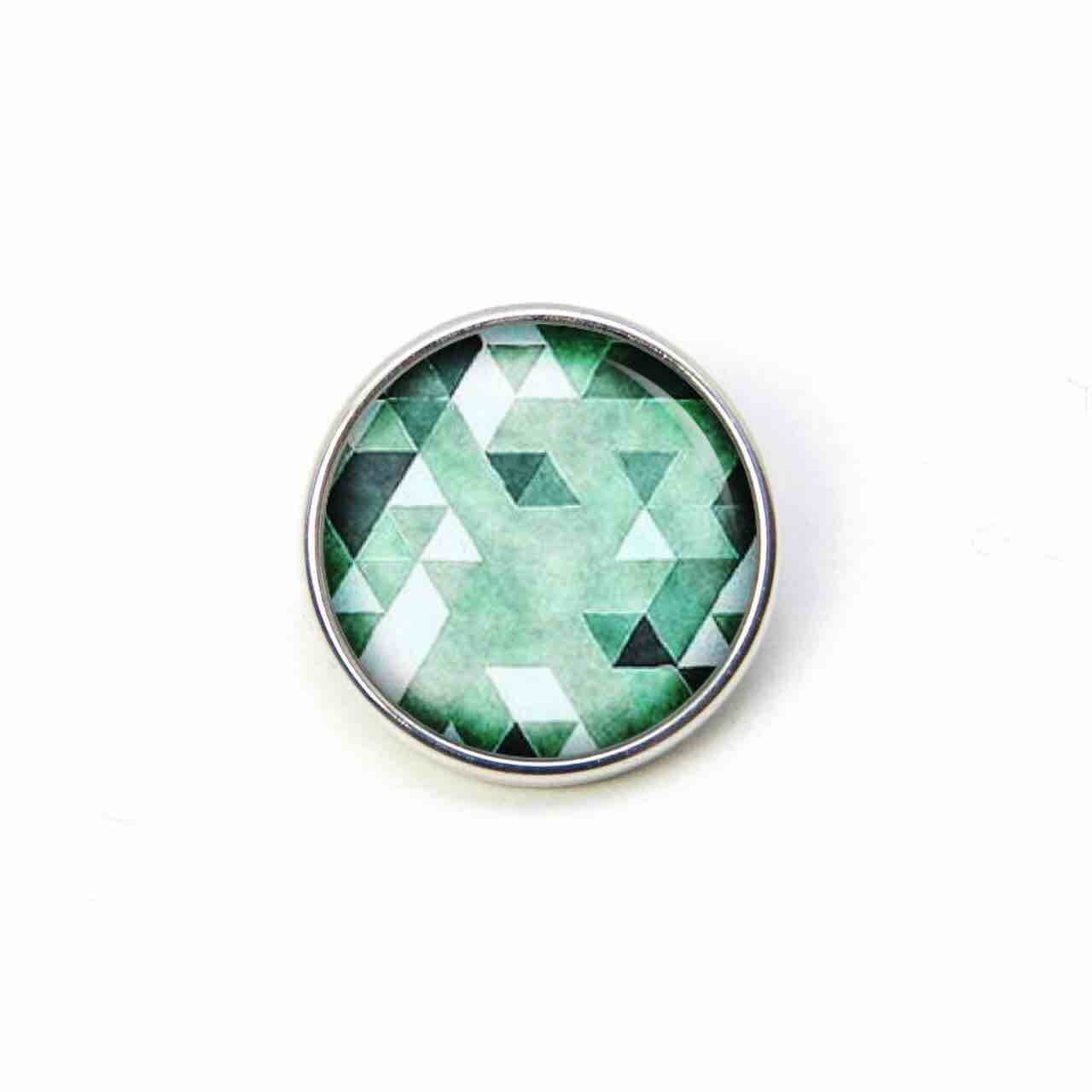 Druckknopf Chunk – Motiv Mosaik Kaleidoskop grün – 10 & 16 mm Druckknopf Chunk – Motiv Mosaik Kaleidoskop grün – 10 & 16 mm