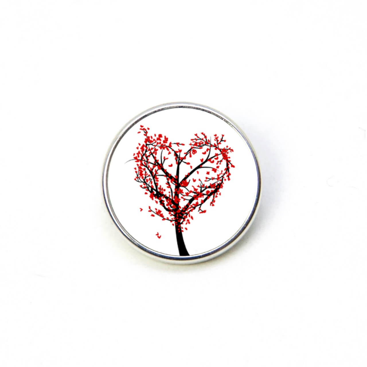 Druckknopf Chunk – Motiv Herzbaum rot – 10 & 16 mm Druckknopf Chunk – Motiv Herzbaum rot – 10 & 16 mm