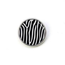 Druckknopf Chunk – Motiv Zebra schwarz weiß – 10 & 16 mm