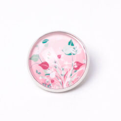 Druckknopf Chunk – Motiv Blumenwiese rosa – 10 & 16 mm