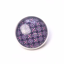 Druckknopf Chunk – Motiv Retro Muster violett pink – 10 & 16 mm