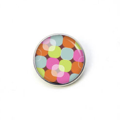 Druckknopf Chunk – Motiv Retro Kreise bunt Pastell – 10 & 16 mm