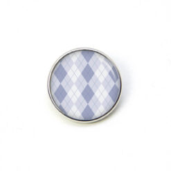 Druckknopf Chunk – Motiv Rautenmuster hellblau – 10 & 16 mm