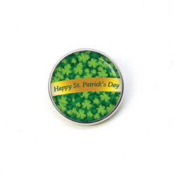 Druckknopf Chunk – Motiv Kleeblätter Happy St. Patrick’s Day – 10 & 16 mm