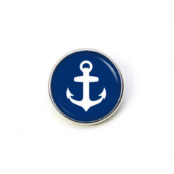 Druckknopf Chunk – Motiv Anker blau maritim – 10 & 16 mm