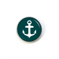 Druckknopf Chunk – Motiv Anker petrol maritim – 10 & 16 mm