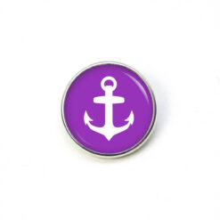 Druckknopf Chunk – Motiv Anker violett maritim – 10 & 16 mm