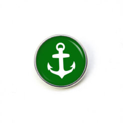 Druckknopf Chunk – Motiv Anker grün maritim – 10 & 16 mm