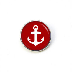 Druckknopf Chunk – Motiv Anker rot maritim – 10 & 16 mm