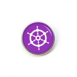 Druckknopf Chunk – Motiv Steuerrad violett maritim – 10 & 16 mm
