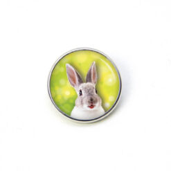 Druckknopf Chunk – Motiv Weißer Osterhase – 10 & 16 mm
