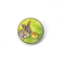 Druckknopf Chunk – Motiv Osterhase mit Küken – 10 & 16 mm