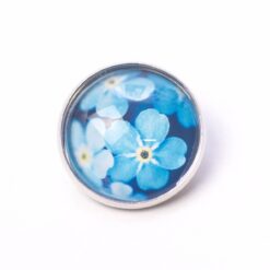 Druckknopf Chunk – Motiv Vergissmeinnicht blau – 10 & 16 mm