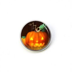 Druckknopf Chunk – Motiv Leuchtender Halloween Kürbis – 10 & 16 mm