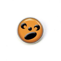 Druckknopf Chunk – Motiv Erschrockenes Halloween Kürbisgesicht – 10 & 16 mm