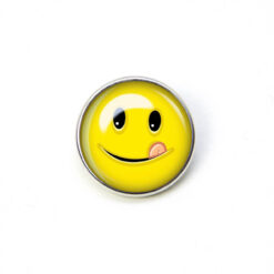 Druckknopf Chunk – Motiv Smiley mit Zunge – 10 & 16 mm