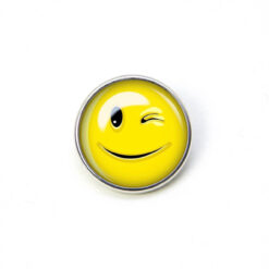 Druckknopf Chunk – Motiv Zwinkernder Smiley – 10 & 16 mm