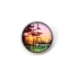 Druckknopf Chunk – Motiv Sonnenaufgang am See – 10 & 16 mm
