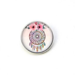 Druckknopf Chunk – Motiv Zarter Traumfänger mit Blumen – 10 & 16 mm