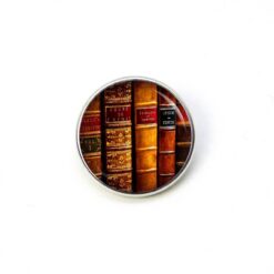 Druckknopf Chunk – Motiv Bücherregal mit Buchrücken – 10 & 16 mm