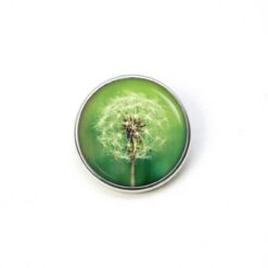 Druckknopf Chunk – Motiv Große Pusteblume grün – 10 & 16 mm