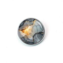 Druckknopf Chunk – Motiv Marmor grau gold – 10 & 16 mm