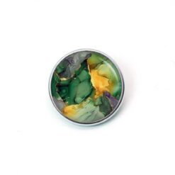 Druckknopf Chunk – Motiv Marmor grün gold – 10 & 16 mm