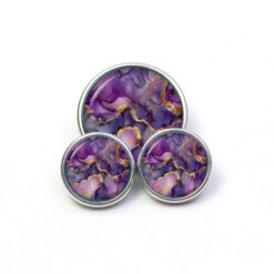 Druckknopf Chunk – Motiv Marmor lila violett gold – 10 & 16 mm Druckknopf Chunk – Motiv Marmor lila violett gold – 10 & 16 mm