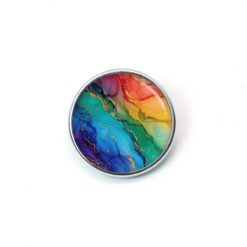 Druckknopf Chunk – Motiv Marmor Regenbogen – 10 & 16 mm