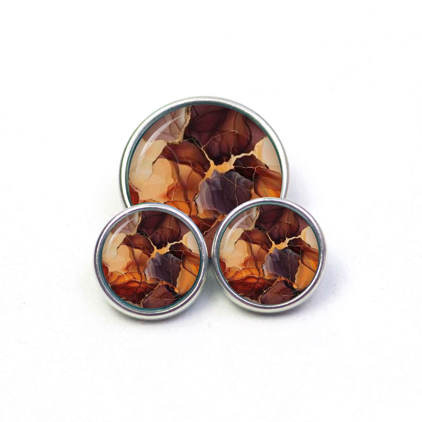 Druckknopf Chunk – Motiv Marmor karamell braun gold – 10 & 16 mm Druckknopf Chunk – Motiv Marmor karamell braun gold – 10 & 16 mm