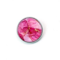 Druckknopf Chunk – Motiv Marmor pink magenta gold – 10 & 16 mm