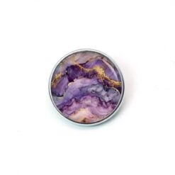 Druckknopf Chunk – Motiv Marmor lavendel gold – 10 & 16 mm