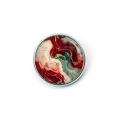 Druckknopf Chunk – Motiv Marmor rot grün creme – 10 & 16 mm