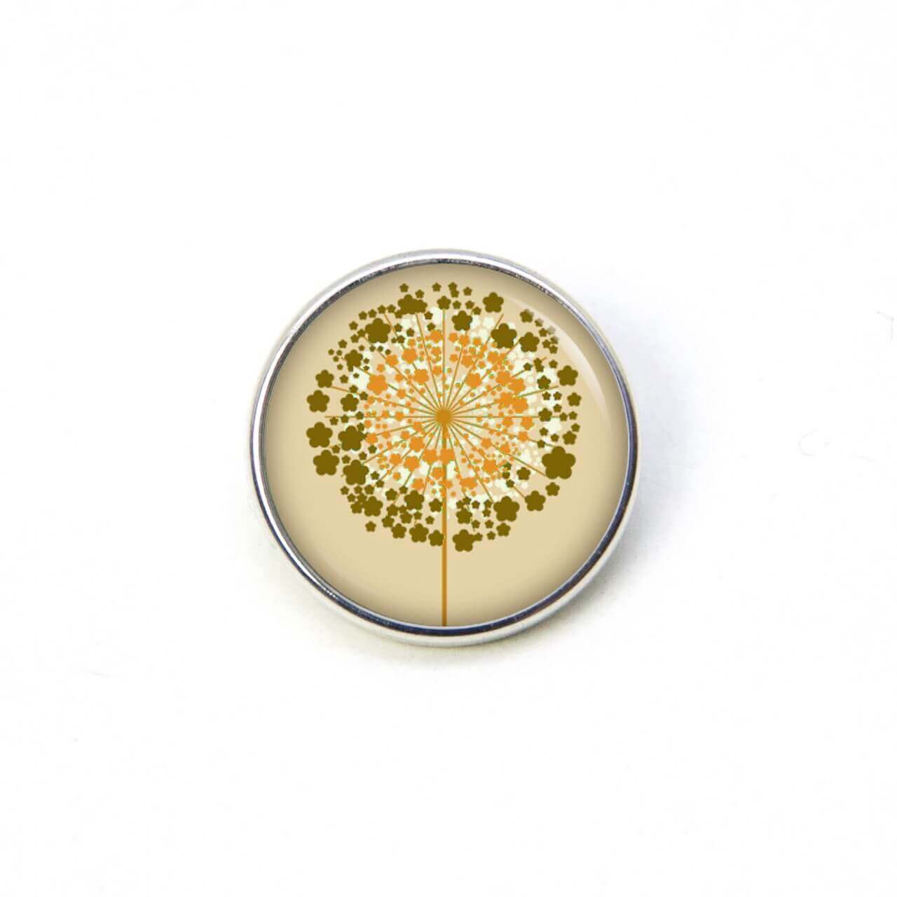 Druckknopf Chunk – Motiv Goldene Pusteblume beige – 10 & 16 mm Druckknopf Chunk – Motiv Goldene Pusteblume beige – 10 & 16 mm