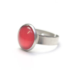 Handbemalter Ring Dunkelrot Glitzer – verstellbarer Edelstahl Ring Handbemalter Ring Dunkelrot Glitzer – verstellbarer Edelstahl Ring