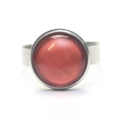 Handbemalter Ring Kupfer Glitzer – verstellbarer Edelstahl Ring