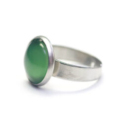 Handbemalter Ring Tannengrün – verstellbarer Edelstahl Ring Handbemalter Ring Tannengrün – verstellbarer Edelstahl Ring