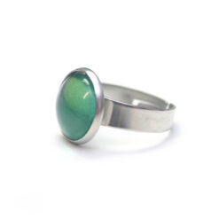 Handbemalter Ring Blau-Grün-Lila schimmernd – verstellbarer Edelstahl Ring Handbemalter Ring Blau-Grün-Lila schimmernd – verstellbarer Edelstahl Ring