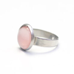 Handbemalter Ring Zartrosa schimmernd – verstellbarer Edelstahl Ring Handbemalter Ring Zartrosa schimmernd – verstellbarer Edelstahl Ring