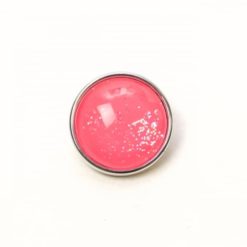 Druckknopf handbemalt in kräftig pink Glitzer für Druckknopf Schmuck