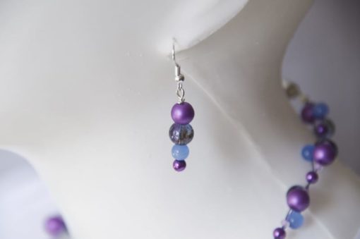 Mutter & Tochter Partner Schmuck Set in Blau und Violet