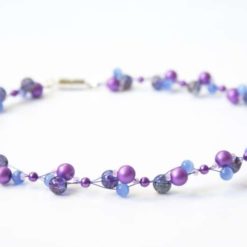 Mutter & Tochter Partner Schmuck Set in Blau und Violet