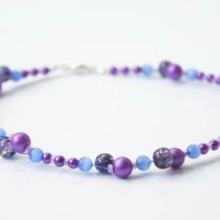 Mutter & Tochter Partner Schmuck Set in Blau und Violet