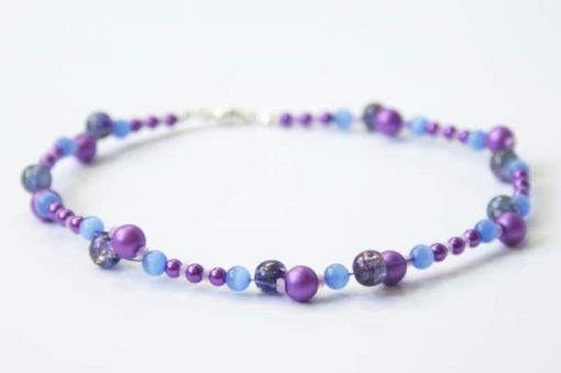 Mutter & Tochter Partner Schmuck Set in Blau und Violet