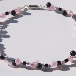 Mutter & Tochter Partner Schmuck Set in rosa und schwarz