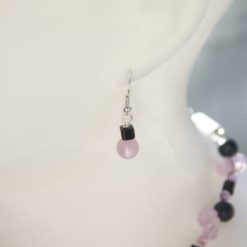 Mutter & Tochter Partner Schmuck Set in rosa und schwarz