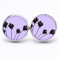 Ohrstecker / Ohrhänger violette Tulpen
