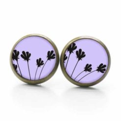Ohrstecker / Ohrhänger violette Tulpen