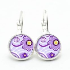 Ohrstecker / Ohrhänger Frühlingsblume violet